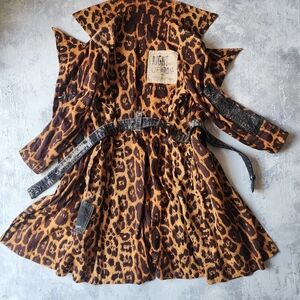 Avangard Designer Upcycled Clothing Jacket Artisan Distressed Animal Print